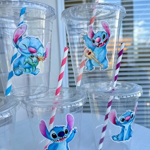 Stitch Birthday  - Party Cups – Birthday Supplies, Themed Party Favors - Disposable Cups for Kids