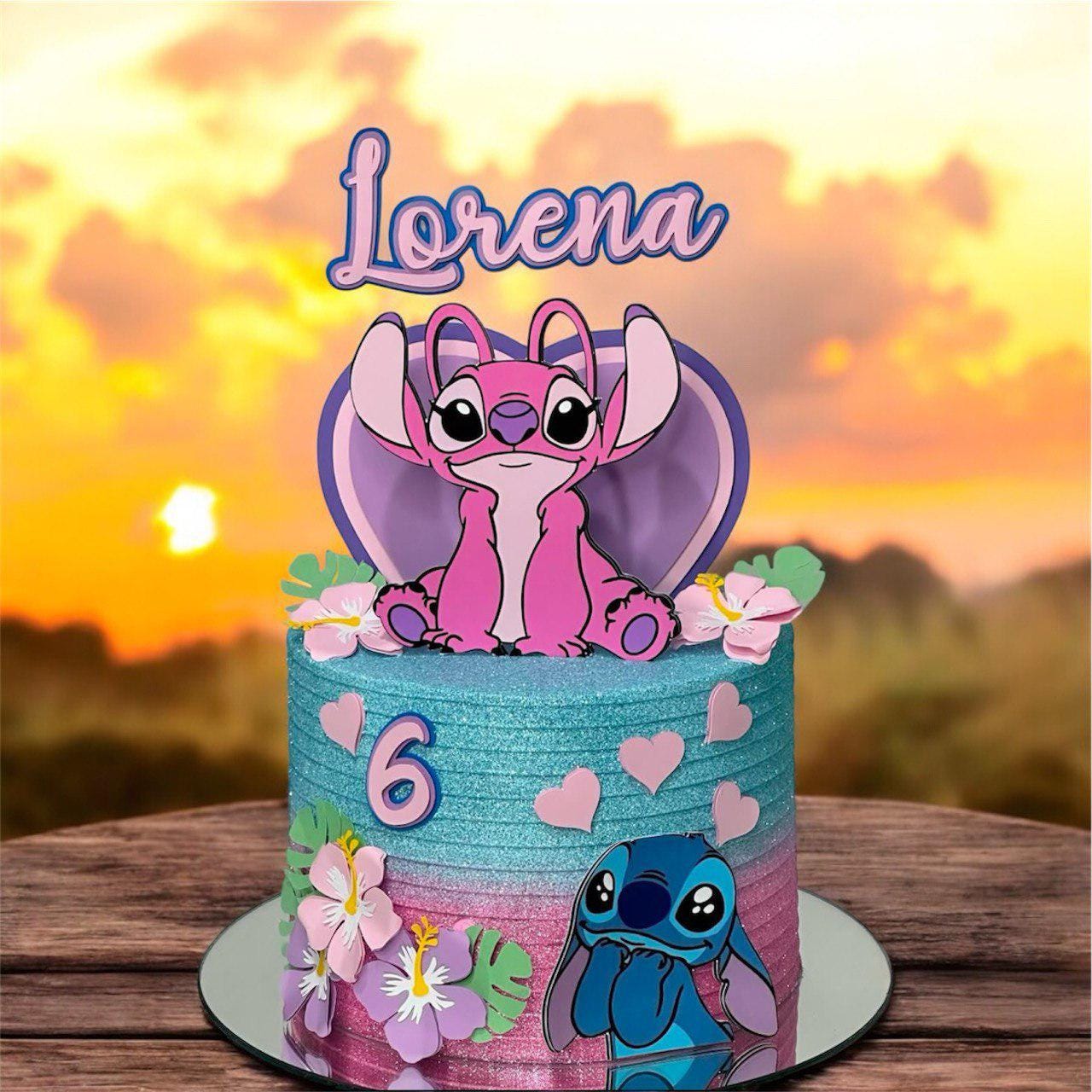 Stitch Cake Topper - Stitch Geburtstag - Stitch Decor - Stitch Cake Topper - Stitch Party Dekoration