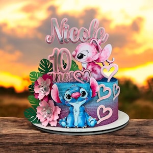 Stitch Cake Topper - Stitch Birthday  - Stitch Decor -  Personalized Stitch Cake Topper - Stitch Party Decorations