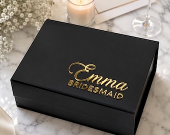 Personalized Keepsake Gift Box, Custom Memory Box, Magnetic Gift Box, Wedding Gift Box, Bridesmaid Proposal Box, Storage Box
