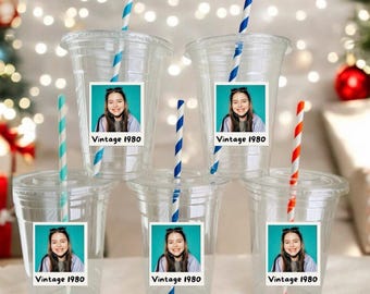 Custom Photo Birthday Party Cups – Personalized Disposable Plastic Cups