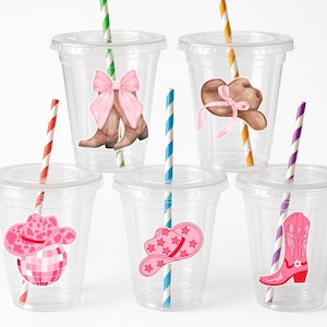 Cowgirl Party Cups – Cowgirl Disposable Cups  - Yeehaw Party Cups - Cowgirl Rodeo Cups – Disposable Cups for Western Party Fun
