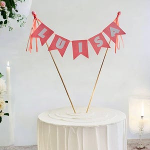 Personalized Cake Bunting - Cake Topper Bunting - Personalized Name Cake Topper - Personalized Name Banner for Cake.