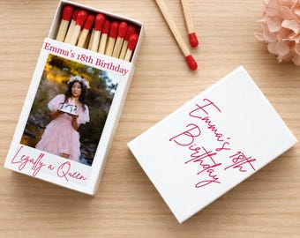Cajas de cerillas con foto personalizadas: regalos de cumpleaños personalizados