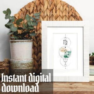 Star sign art & designs | Zodiac sign designs | DIGITAL DOWNLOAD