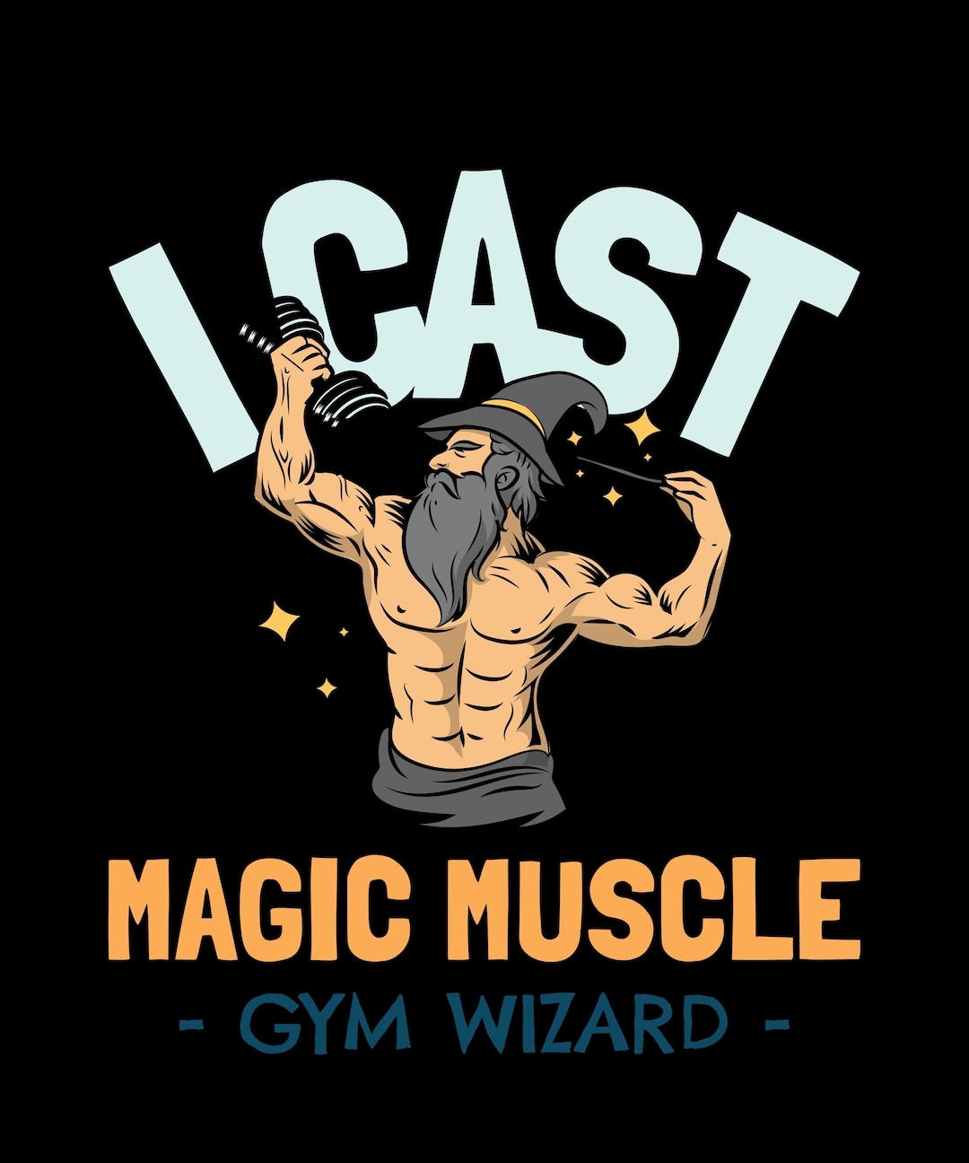 I Cast Magic Muscle Gym Wizard T-shirt - Etsy