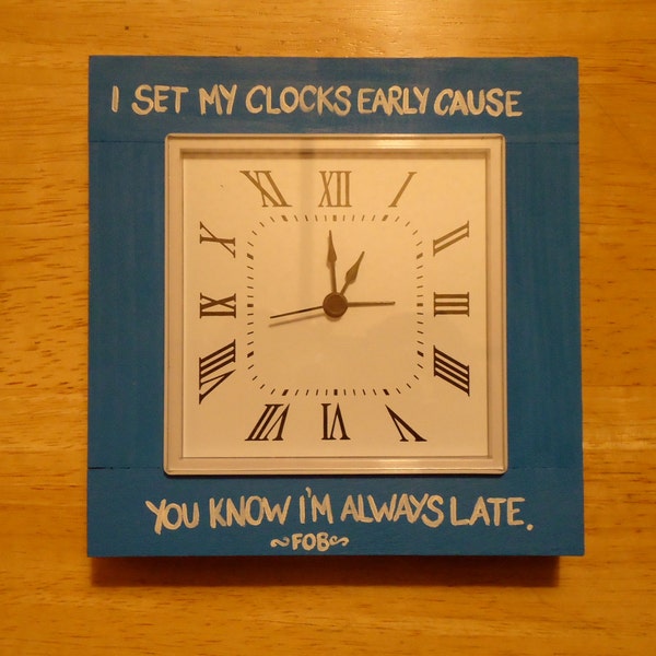 Fall Out Boy Inspired Clock