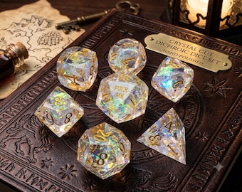 Diamond Cut Crystal Dice F*ck You Dice Moon | D&D D20