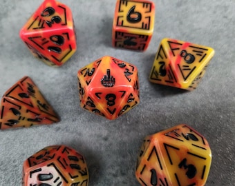 Borderlands Theme Resin Dice Set | D&D, Middle Finger D20