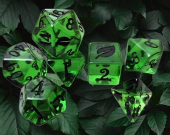 Elemental Leaf Dice Set D&D Dice DND