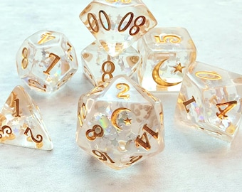 Elemental Moon Star Dice Set D&D Dice DND