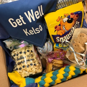 Personalized Dog Get Well Box Sick Dog Dog Get Well Basket Dog Care Package Dog Get Well Dog Get Well Box Sick Dog Gift Dog Get Well Soon image 6