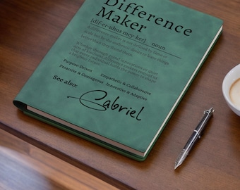 Difference Maker Journal, Mentor Gift Notebook, Special Person Gift, Coworker Farewell Gift, Promotion Gift, New Job Gift, Leaving Job Gift