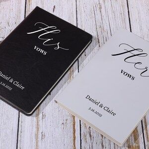 Customizable Vow Books For Wedding, Unique His and Her Vows Book, Timeless Personalized Wedding Keepsake Romantic Ceremony Gift Journal