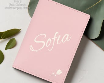 Personalized Leather Passport Cover, Custom Gift for Mom, Best Friend Gifts for Women, Travel Valentines Gifts, Personalized Passport Holder