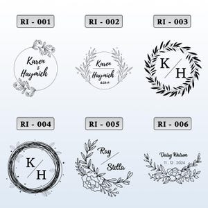 Carimbo de relevo personalizado para casamento, relevo de iniciais personalizado, relevo de nome personalizado, relevo de livro, relevo de monograma, da Biblioteca de