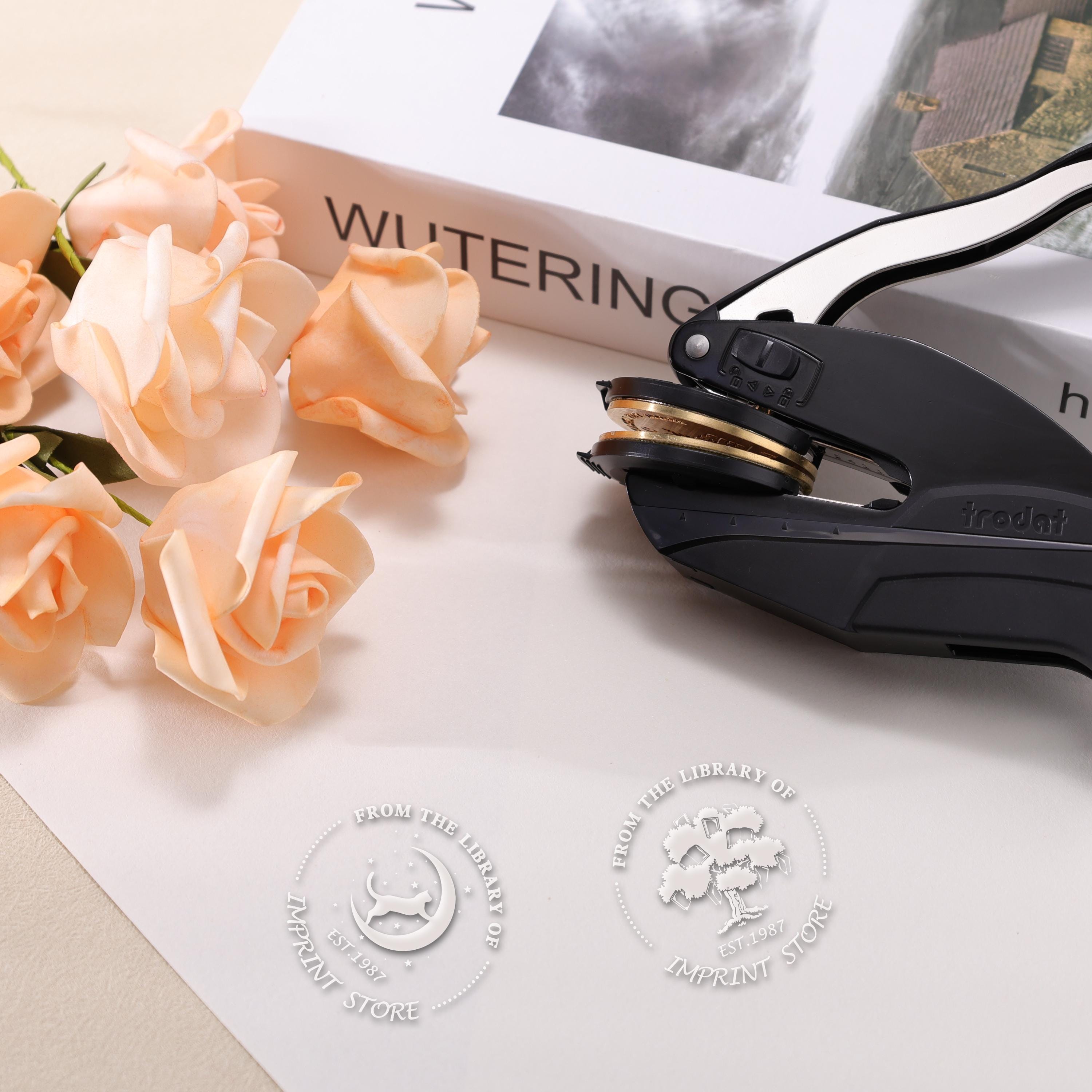 Custom Embosser - Best Gift for Book Lover - Metal Plate, Clear ...