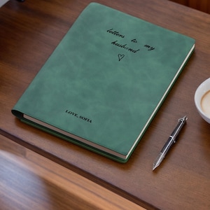 Diário de cartas para meu marido, caderno de memórias personalizado para marido, caderno personalizado para querido marido, presente de noivado para diário de casamento