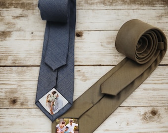 Custom Photo Tie, Tie Picture Father of the Bride Gift, Personalized Tie Photo Gifts for Dad, Father of the Groom, Grandpa Gift Picture Tie
