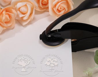 Personalized Book Embosser - Book Lover Gifts, Custom From The Library Of Book Stamp, Library Embosser, The Book Belong To Stamp, Gift Idea