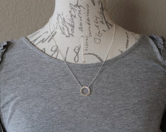 Sterling Silver Jewelry, Sterling Silver Necklace, Circle of Life Sterling Silver, Karma Necklace, Sterling Silver Jewelry, Circle Necklace