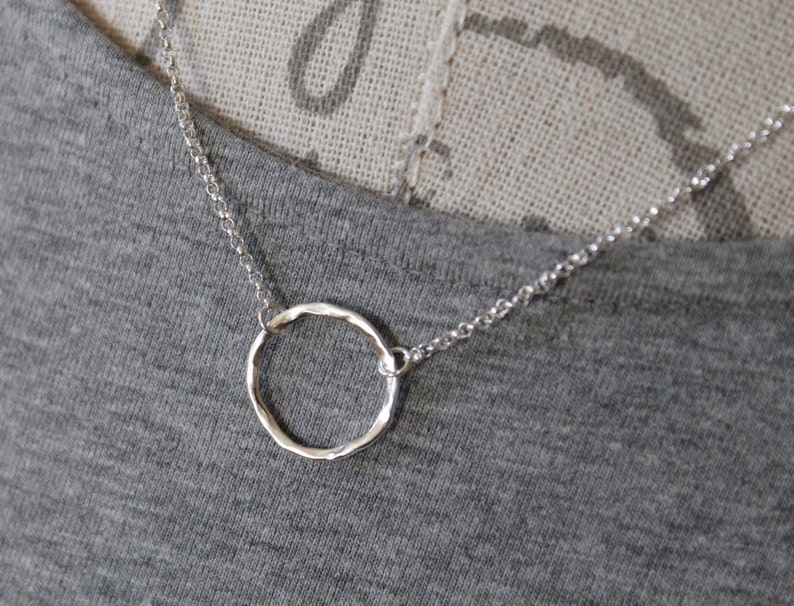 Sterling Silver Jewelry, Sterling Silver Necklace, Circle of Life Necklace image 5