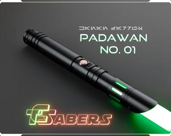 Sable de luz Padawan n.° 01 Neopixel o RGB, empuñadura de metal con hoja personalizada, Star Wars (XenoPixel V3, Proffie 2.2 o RGB)