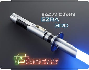 Tercer sable de luz de Ezra Bridger, Neopixel o RGB, Ahsoka, con hoja personalizada y estuche rígido, Star Wars (XenoPixel V3, Proffie 2.2 o RGB)