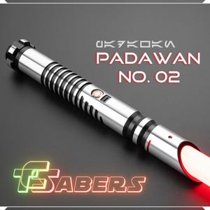 Padawan No.02 Lichtschwert Neopixel oder RGB, Metallgriff mit Custom Klinge, Star Wars (XenoPixel V3, Proffie 2.2, oder RGB)