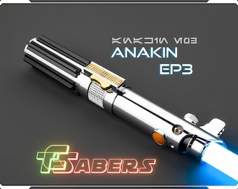 Sable de luz EP3 de Anakin Neopixel o RGB, La venganza de los Sith, con hoja personalizada y estuche rígido, Star Wars (XenoPixel V3, Proffie 2.2 o RGB)