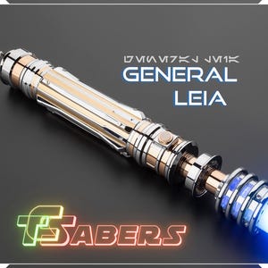 General Leia&#39;s Lightsaber Neopixel oder RGB, mit Custom Klinge & Hardcase, Star Wars (XenoPixel V3, Proffie 2.2, oder RGB)