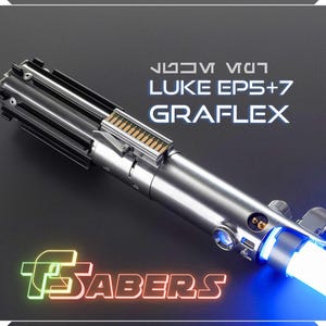 Luke’s EP7 &quot;Graflex&quot; Lightsaber Neopixel or RGB, w/ Custom Blade & Hard Case, Star Wars (XenoPixel V3, Proffie 2.2, or RGB)
