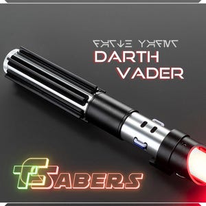 Sable de luz de Darth Vader Neopixel o RGB, empuñadura de metal con hoja personalizada, Star Wars (XenoPixel V3, Proffie 2.2 o RGB)