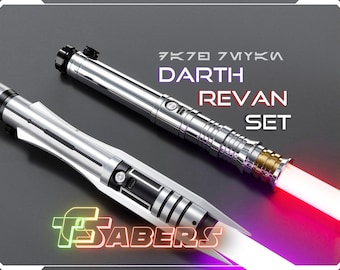 Sables de luz de Darth Revan (2 unidades), sables de luz Neopixel o RGB, sables de luz de aluminio y metal de Star Wars, Smoothswing
