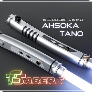 Ahsoka Tano&#39;s Lightsaber Neopixel or RGB, Rebels, w/ Custom Blade & Hard Case, Star Wars (XenoPixel V3, Proffie 2.2, or RGB)