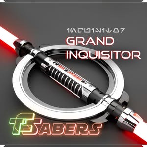 Grand Inquisitor Lightsaber Neopixel or RGB, Galactic Empire, w/ Custom Blade & Hard Case, Star Wars (XenoPixel V3, Proffie 2.2, or RGB)