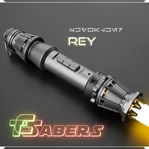 Rey Skywalker&#39;s Lightsaber Neopixel or RGB, w/ Custom Blade & Hard Case, Star Wars (XenoPixel V3, Proffie 2.2, or RGB)