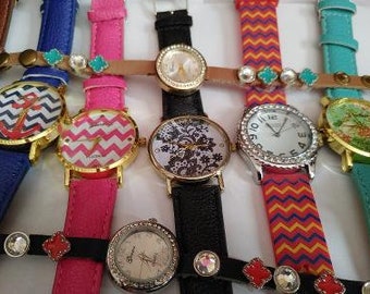 CHRISTMAS SALE!!!  16 New Geneva Strap Band and Cuff Bangle Wristwatches