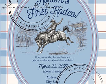 Invitación de cumpleaños del primer rodeo