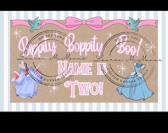 Plantilla de banner Bippity Boppity Boo 3x5, plantilla editable, requiere Canva Pro.