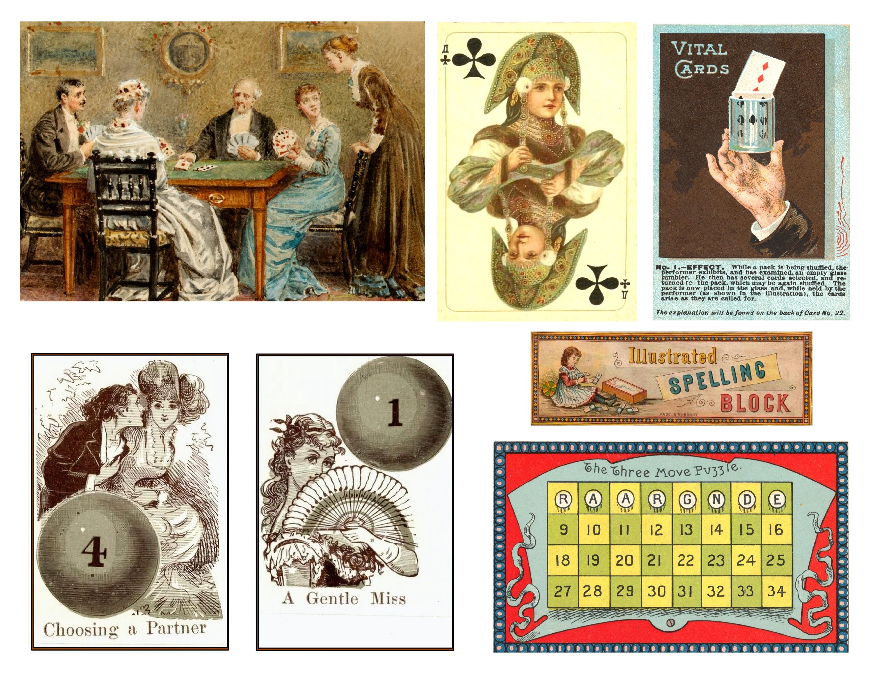 Vintage Games Ephemera: Cards & Board Game Images (Digital Download)