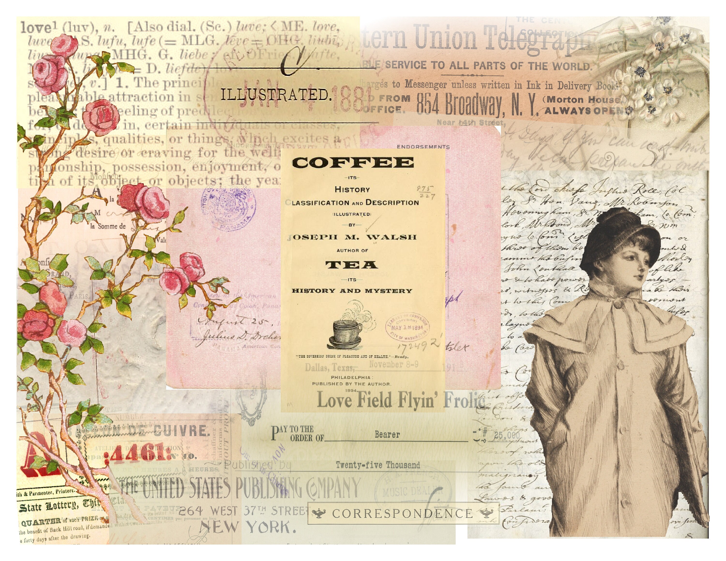 4 Pages of Written and Printed Ephemera: Postcards Tickets | Etsy