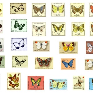 Vlinderstempels voor tijdschriften, tijdschriften, kaarten maken, kunstprojecten en meer