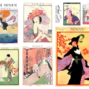 Mulheres ilustradoras da era de ouro da ilustração 10 páginas de imagens digitais para artesanato em papel, cartões comemorativos, mídia mista e muito mais