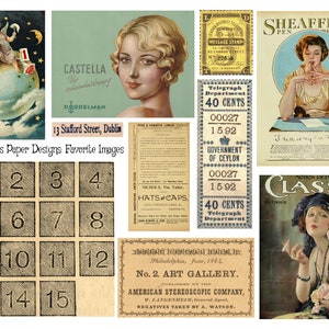 Lieblingsbilder: 10 Seiten Vintage Bilder für Junk Journals, Journals, Card-Making, Art Projects und mehr
