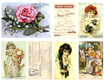 Victorian Trade Cards Ephemera: Junk Journal Art Projects (Digital Download)