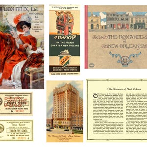 Destination : La Nouvelle-Orléans 10 pages d'images vintage pour des journaux indésirables, des journaux, de la fabrication de cartes, des projets artistiques et plus encore