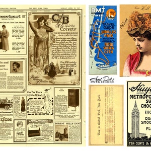 New York, New York 10 pagine di immagini vintage per diari spazzatura, diari, creazione di cartoline, progetti artistici e altro ancora