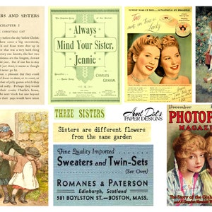 Sister Ephemera: 8 Seiten Vintage Bilder für Tagebücher, Grußkarten-Herstellung, Kunstprojekte