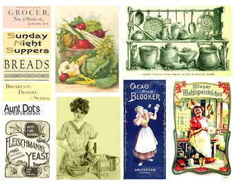 Kitchen Ephemera: Vintage Digital Cooking Images for Junk Journals and more (Digital Download)